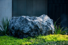 Stones And Green Plants In Chinese Garden Landscape