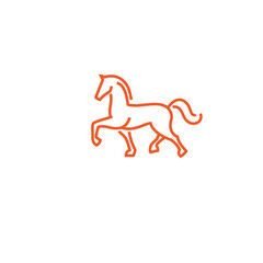 Wall Mural - simple outline horse logo
