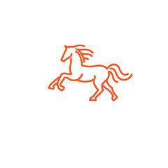 Wall Mural - simple outline horse logo