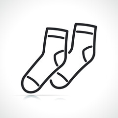 Sticker - socks black and white icon