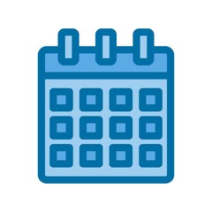 Wall Mural - calendar filled blue vector icon design