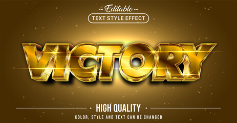 editable text style effect - victory text style theme.