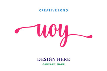 UOY lettering logo is simple, easy to understand and authoritative