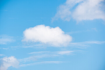Wall Mural - Many small clouds in blue sky.Summer cloudy.White clouds floating in the sky.