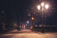 Street In The Winter Night