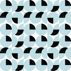 Aufkleber - Geometric vector pattern with circles and semicircles. Modern abstract background with simple shapes and  texture.
