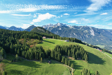 Sticker - Beautiful mountain landscape with blue sky and snow covered tops