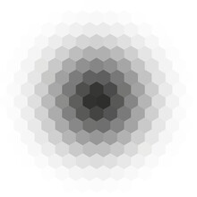Vector Geometric Halftone Background. Abstract Low Poly Logo Design. Monokchrome Kaleidoscope Pattern.