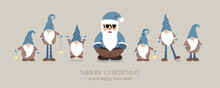 Cool Santa Claus And His Helper Gnome Christmas Cartoon