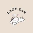 © ciaoaleandro - Cute lazy cat kitty sleep cartoon doodle vector illustration