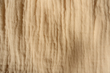Wall Mural - Top view of beige muslin cotton fabric