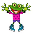 Cheerful Frog in Keds