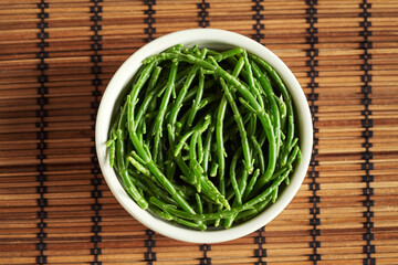 Wall Mural - Fresh seaweed or algae in a bowl