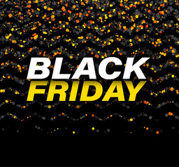 Wall Mural - Black friday sign over dotted halftone background.