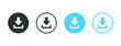 download icon, download button in filled, thin line, outline and stroke style for apps and website