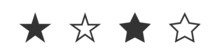 Shape Star Icon. Black And Outline Illustration. Isolated Star Symbol In Vector Flat