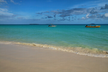 Wall Mural - Fayaoue beach on the coast of Ouvea lagoon, Mouli and Ouvea Islands, Loyalty Islands, New Caledonia