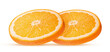 Two orange fruit ring slice
