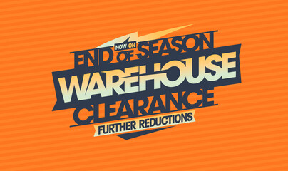 Wall Mural - End of season warehouse clearance sale, further reductions sale web banner