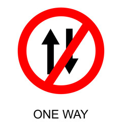 One Way Sign Icon