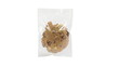Homemade cookie in plastic bag package isolated on white.