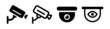 CCTV camera icon set. Security cam icon isolated on white background