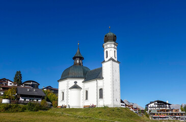 Wall Mural - View of a church in Austrian Tirol