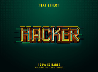 Sticker - dark gold green hacker screen text effect