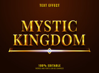 Wall Mural - fantasy golden luxury mystic kingdom text effect