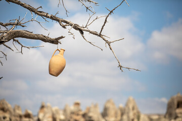 Cappadocia Turkey Clay souvenirs. Local superstition. National customs