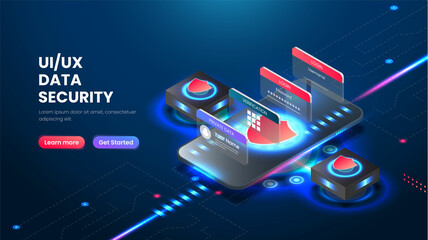 user interface data security isometric technology