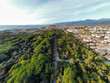 Viareggio, Toscana : veduta aerea del viale dei Tigli, della pineta di levante e della città