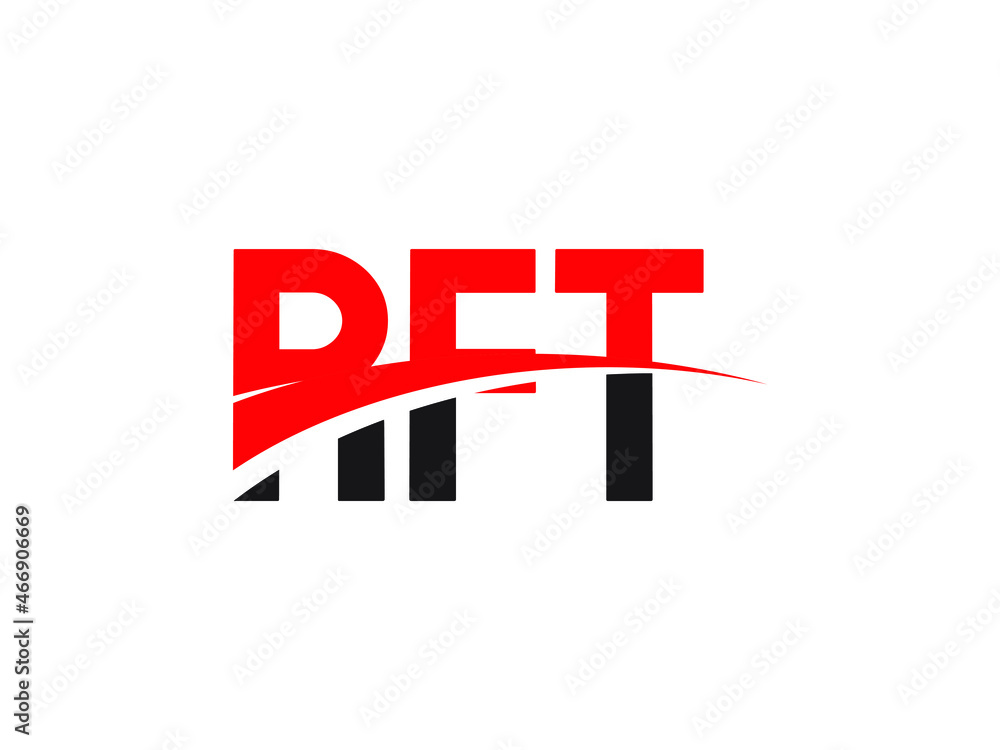 RFT Letter Initial Logo Design Vector Illustration
