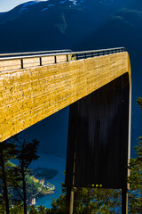 Canvas Print - Fjord at Stegastein viewpoint Norway