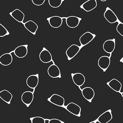 Canvas Print - Vector Seamless Pattern Background or Wallpaper, Glasses Themed