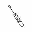 test tube with swab line style icon design of Medical care health and emergency