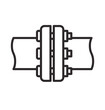 industrial flange technical symbol icon