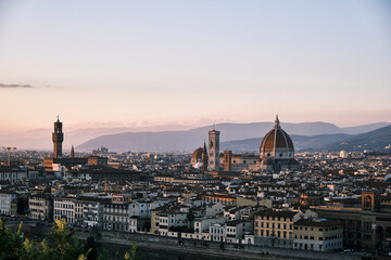 Wall Mural - the sunset in Firenze (Florence) from the high