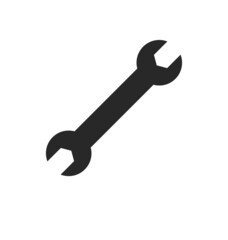 Wall Mural - simple spanner silhouette service icon logo