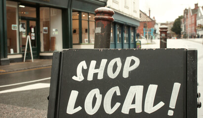 Shop local sign