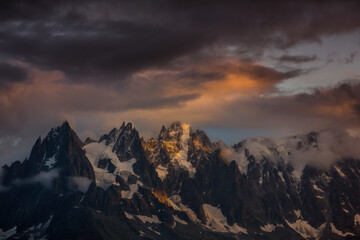  Beautiful sunrise colours in the Alps in winter