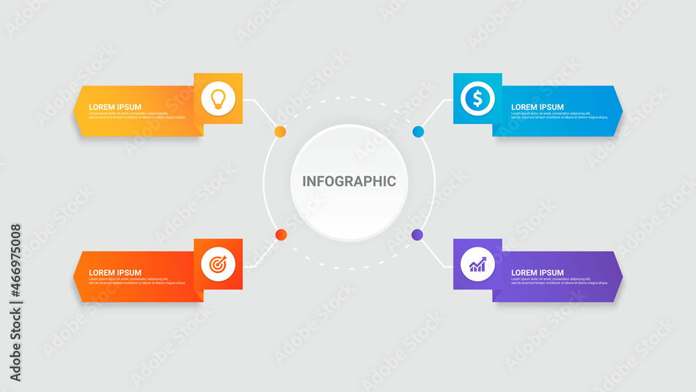 Graphic abstract element, Business data visualization. Process chart. a ...