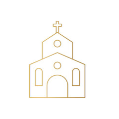 Wall Mural - golden catholic church icon- vector illustration