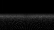 © Flow 37 - Futuristic infinity flow of particles. Vector wave background with moving dots. Big data visualization.
