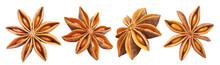 Star Anise Collection, Isolated On White Background
