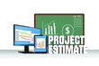 Vector illustration of Project estimate analysis concept
