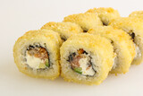 Fototapeta Maki - Japanese tempura roll with fish