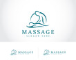 Body Spa Center icon, massage parlor, spa, relax, essential oil, white background, vector illustration