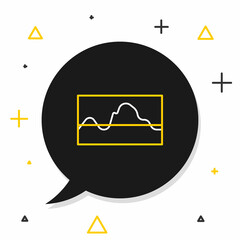 Sticker - Line Music wave equalizer icon isolated on white background. Sound wave. Audio digital equalizer technology, console panel, pulse musical. Colorful outline concept. Vector