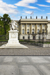 Wall Mural - Humboldt University with Wilhem von Humboldt statue, Unter den Linden, Berlin, Germany